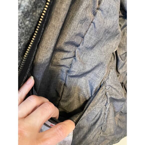 Woolrich Hooded Thumb Hole Wool Heavy Warm Winter Snow Jacket Gray Size Small - Picture 8 of 13